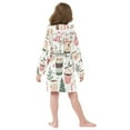 thumbnail image 7 of FORMRS Niños Bathrobe Unisex Hooded Robe Soft Plush Pajamas Sleepwear, Size 2-3T, White Christmas Cups, 7 of 7