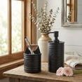 thumbnail image 6 of Autumn Alley Black Farmhouse Toothbrush Holder with Hinged Lid – Metal Rustic Bathroom Accessories, 6 of 8