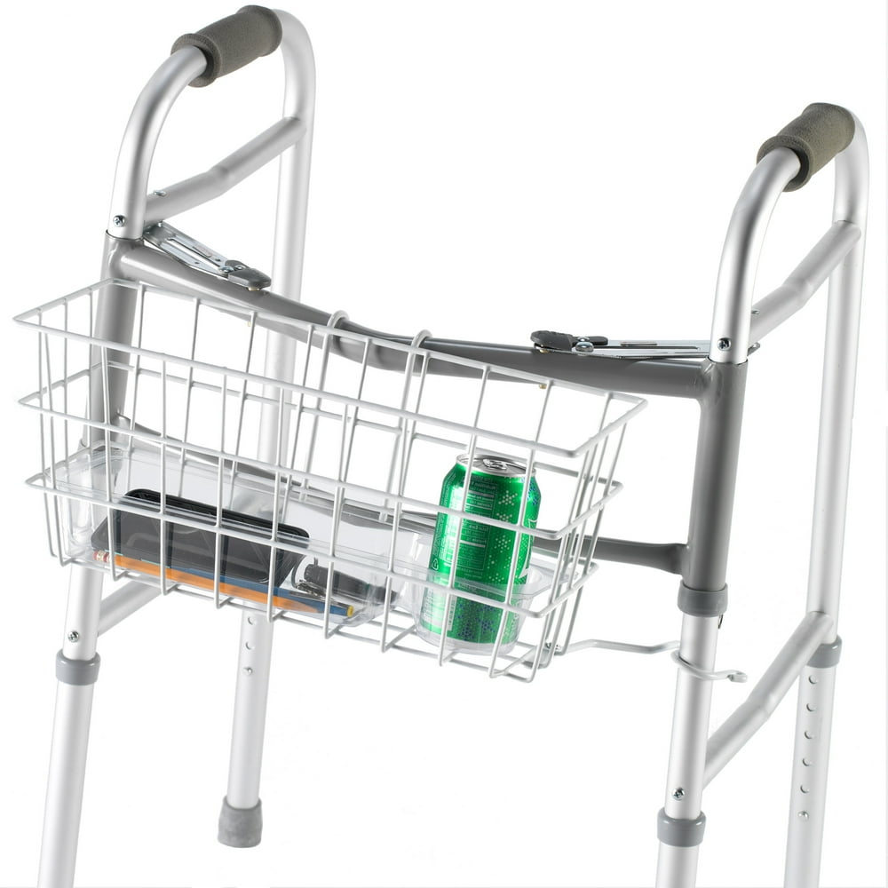 PCP Wire Basket For Dual Release Walker, White,