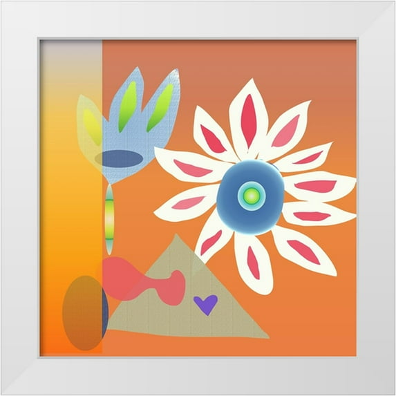 Auda, Christine 26x26 White Modern Wood Framed Museum Art Print Titled - New Daisy II