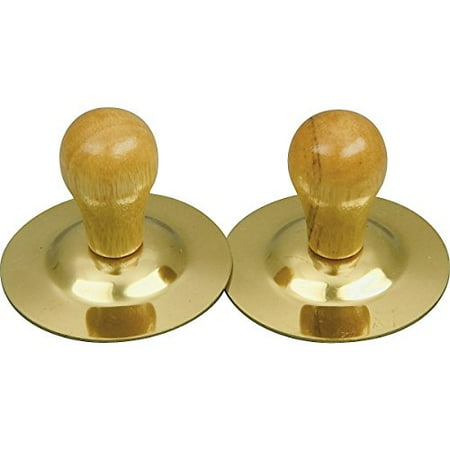 - Rhythm Band Brass Cymbals with Knobs Finger Cymbals With Wood Knobs