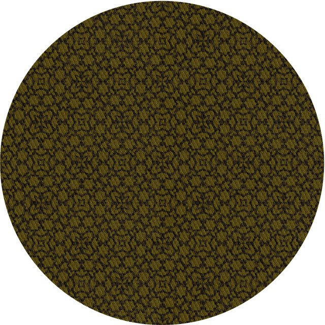 Ahgly Tapis Rond Lavable en Machine Intérieur Transitionnel Brun Bronze Foncé, 3 Pieds Rond