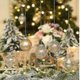 thumbnail image 4 of Juego de 30 adornos navideños decorativos de plástico transparente irrompible de 2,37" con delicadas decoraciones rellenas (30 unidades), 4 of 5