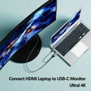 Fairikabe HDMI to USB C Adapter Cable 4K60Hz 6.6FT, Compatible with Xreal Air, Nreal Air, Steam Deck Dock, PS5, Xbox, Portable Monitor