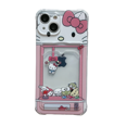 thumbnail image 3 of Funda rosa con tarjetero para iPhone, carcasa con dibujo de Hello Kitty, Little Twin Stars, para modelos 14, 13 Pro Max, 12, 11, XR, XS, X, 7, 8 Plus, 3 of 5