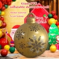 thumbnail image 3 of Navidad impermeable inflable bola de Navidad Patio Patio Pathway Decoración Sala de estar Año Nuevo Ornamento Juguetes Fuentes de fiesta 60 cm Copo de nieve de oro Advancent HA010309-02, 3 of 6