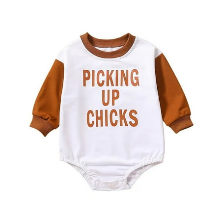

fvwitlyh Baby Jumper Romper Baby Boys Girls Letter Long Sleeve Patchwork 18 Month Clothes Boy Summer