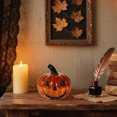thumbnail image 3 of Decoraciones de Halloween, adornos de Halloween, regalos de Halloween Calabaza de cristal con forma de cabeza de calabaza de Halloween Calabaza de cristal con forma de cabeza de calabaza de Halloween, 3 of 6