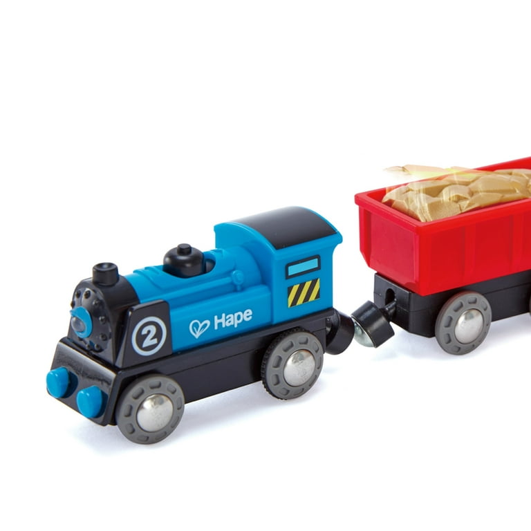 Hape Battery Powered Rolling-Stock Set - Colorful Wooden Train Set