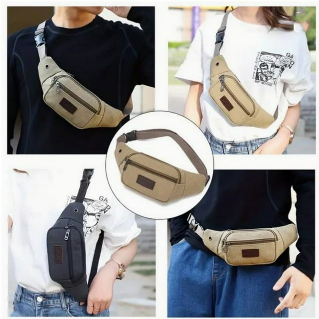 Fiudx Riñonera Deportiva, Diseño Ligero de Lona, Gran Capacidad, Ideal para Correr y Usar Al Aire Libre, Estilo Versátil y Práctico, Unisex, Nailon Duradero, Tamaño Compacto de 20 X 10 X 5 Cm.