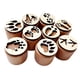 thumbnail image 1 of 6 sellos de madera Macarena juego de Sello de rompecabezas Beige, 1 of 8