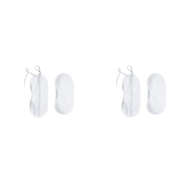 sweethay Sombra de ojos Poliéster simple Fácil de usar Venda para los ojos Multifuncional al aire libre Conveniente Útil Cubre ojos para Blanco 2Conjunto