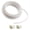 White, variant on Pro Christmas 18/2 White Zip Cord 25ft Bulk Wire for Custom Christmas Lighting with 2 Male and 2 Female Plugs