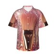 thumbnail image 1 of Balery Makeup Brush on Pink Glitter Camisas hawaianas de manga corta para hombre, camisas playeras de corte holgado, camisas de vacaciones con botones,3X-Large, 1 of 7