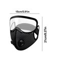 Detachable Full Face Goggle Mask,Reusable Carbon Filter Dust Mask with ...