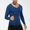 thumbnail image 4 of Ahabrexf Fitness Clothing, Men's Plain Solid Color Sports Warm Thick V-Neck Long Sleeve Top, 4 of 7