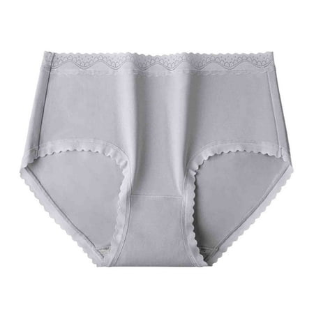 Bigersell Womens Underwear Bikini Clearance Women s Panties Thong Panty Style P-1001 Nylon Brief Panties Cotton Thongs Briefs Mid Waist Women s Briefs Gray XL