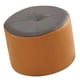 thumbnail image 5 of Taburete pequeño redondo relleno estable y cómodo taburete mueble reposapiés para Gris y naranja, 5 of 9