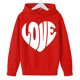 thumbnail image 4 of Sudadera con capucha y estampado de corazón de San Valentín, sudadera de manga larga para niños y niñas, chaqueta para niñas de talla mediana y grande., 4 of 7