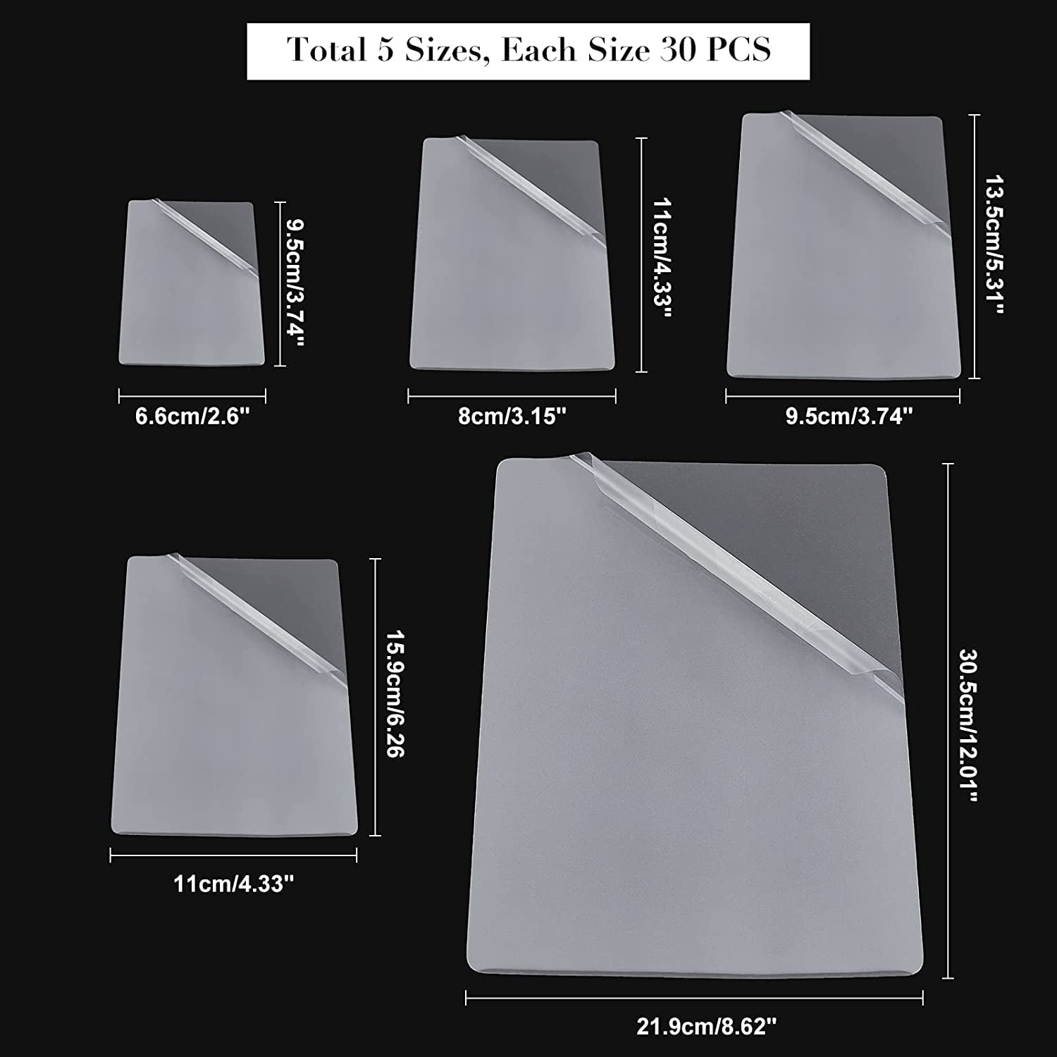150 Pcs Thermal Laminating Pouches 2Mil Clear Laminating Pouch Film Photo Protecting Sheets Hot Laminate Pouches Sheets for Sealed Photo Card Documents