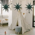 thumbnail image 3 of Juego de 3 Adornos Colgantes Kiddale Estrellas de Papel 3D Verdes de 30 cm, 3 of 6