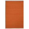 thumbnail image 2 of Rugsotic Carpets Eco-Friendly Woven Hand Woven Kilim Flat Weave Dark Orange Solid Area Rug, 4'x6' Rectangle, Antimicrobial, 2 of 9