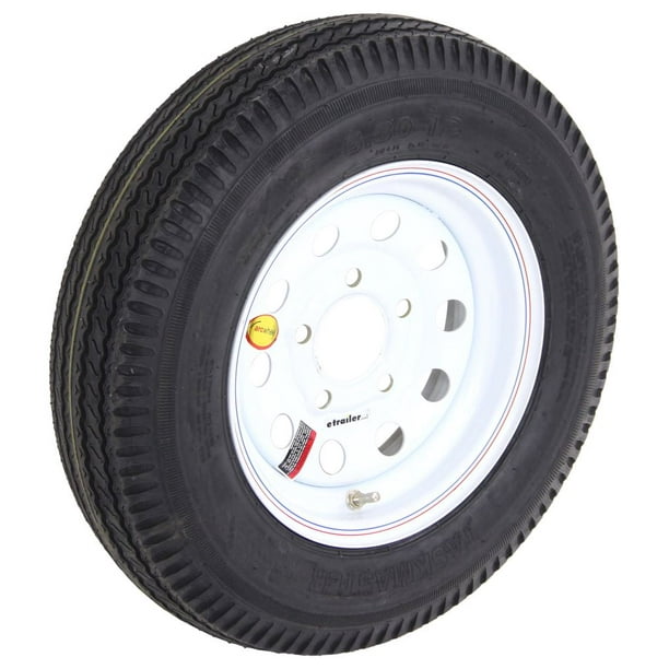 205/75R15 Trailer Tire & Wheel Assembly 15x6 5x4.5 White Spoke