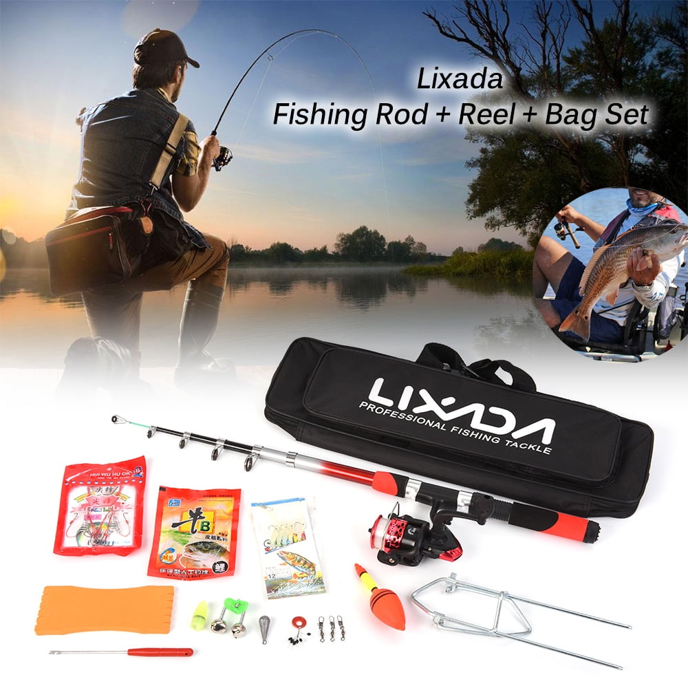 Lixada Professional Fishing Tackle Kit with 2.1m Telescopic Fiberglass