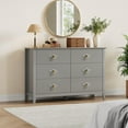 thumbnail image 6 of Danolapsi 47.2 Inch Fluted Dresser,6-Drawer Wood Dresser for Bedroom, Modern Chest of Drawers, Storage Organizer Cabinet for Living Room, Hallway, Entryway, 6 of 7
