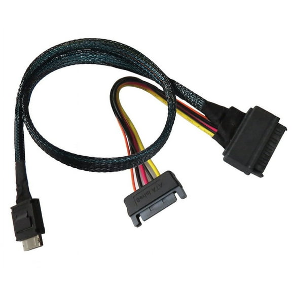 PCIe Gen 4 16 GT/s OCulink (SFF-8611) to U.3 (SFF-8639) Cable