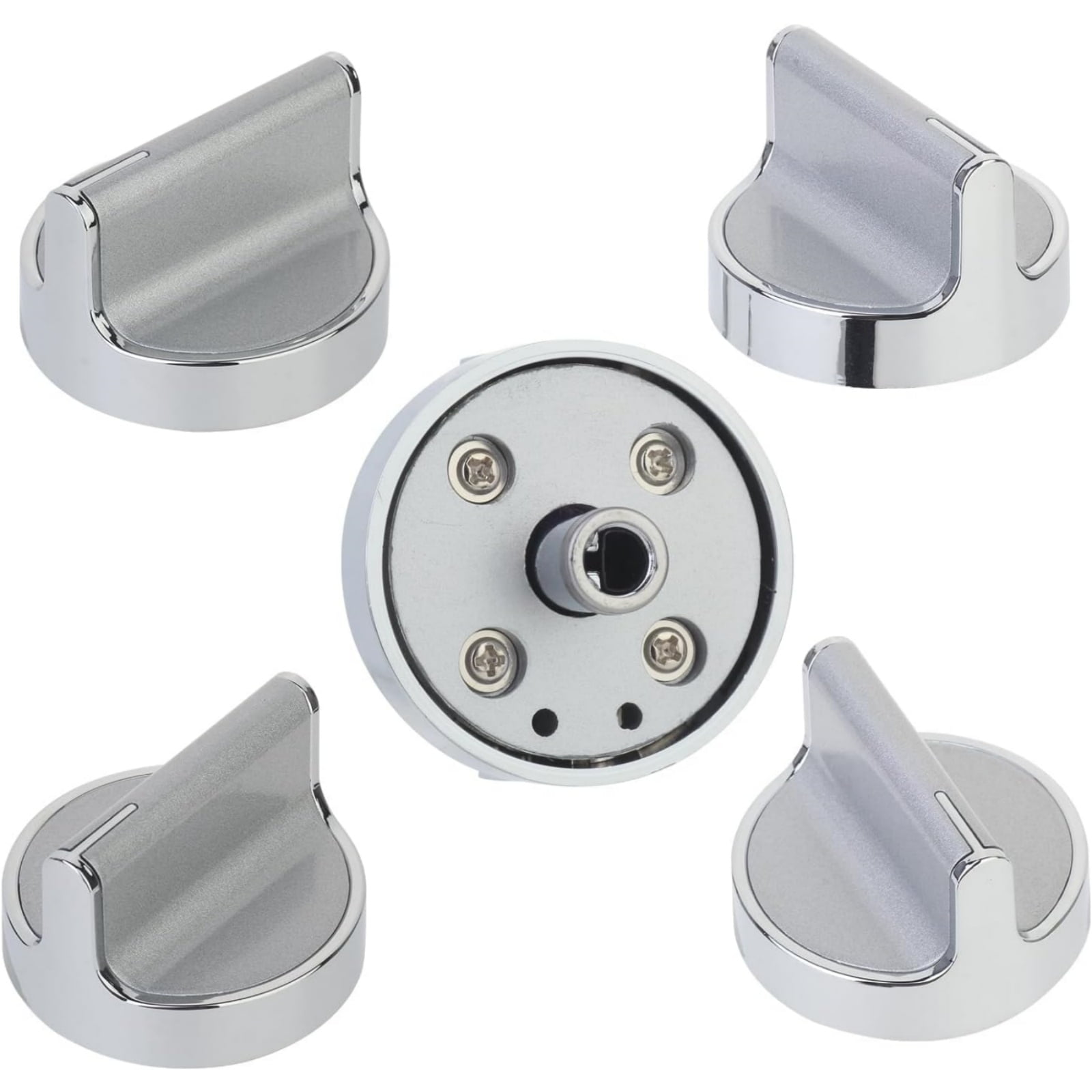 TAPDRA Stove Gas Range Knob WPW10594481 Control Replacement Part Stainless Steel and Metal for Whirlpool