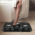 thumbnail image 4 of 1pc Three Skeletons Absorbent Non-Slip Bathroom Thickened Flannel Rug Decor,Soft,Quick Drying,Suitable For Indoor/outdoor Use,Bathrooms,Bedrooms,Kitchens,Terrace,Laundry Rooms,16"x24", 4 of 9