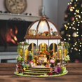 thumbnail image 1 of Casa de muñecas en miniatura para hacer tú mismo, kits de minicasas, objetos de colección, luz incorporada, rompecabezas de madera 3D para regalo fami Instrucción en ruso, 1 of 8