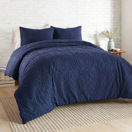 Better Homes & Gardens Full or Queen Clipped Jacquard Comforter Set, 3 Piece