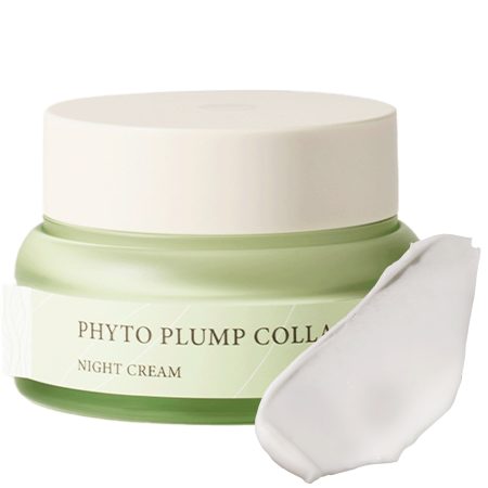 Phyto Plump Collagen Night Cream 1.69 fl. oz - Squalane and Niacinamide, Anti-Aging Vegan Face Cream for Wrinkles