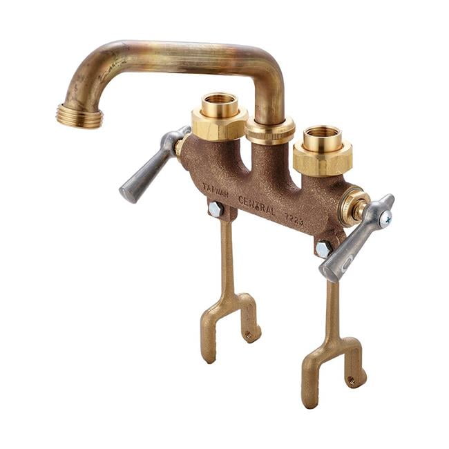 6 in. Two Handle Laundry Faucet Rough Brass