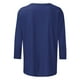 thumbnail image 2 of Tops de Cuello Redondo para las Mujeres Moda Impresa 3/4 Mangas Blusa Casual Top, Estante de Imitación, 2 of 5