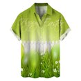 thumbnail image 3 of Camisa hawaiana con estampado de dibujos animados en 3D para hombre y mujer, ropa de verano, camisa de playa con conejo para el día de Pascua, regalos para niños, blusas con botones, 3 of 5
