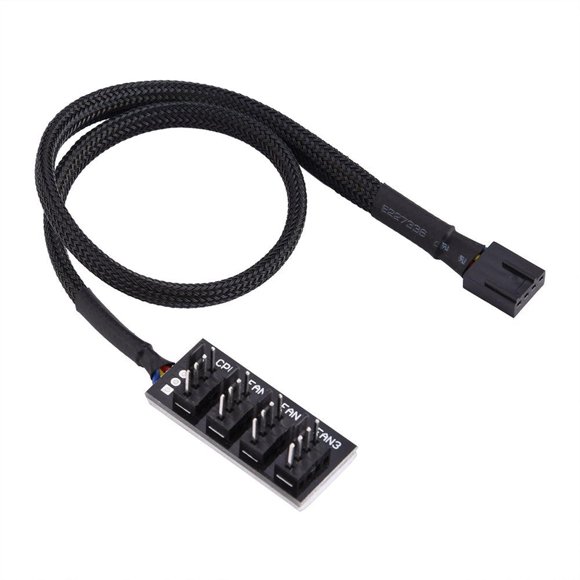 Concentrador PWM de 4 Pines Adaptador Multidivisor Potencia para Ventilador de Caja y CPU