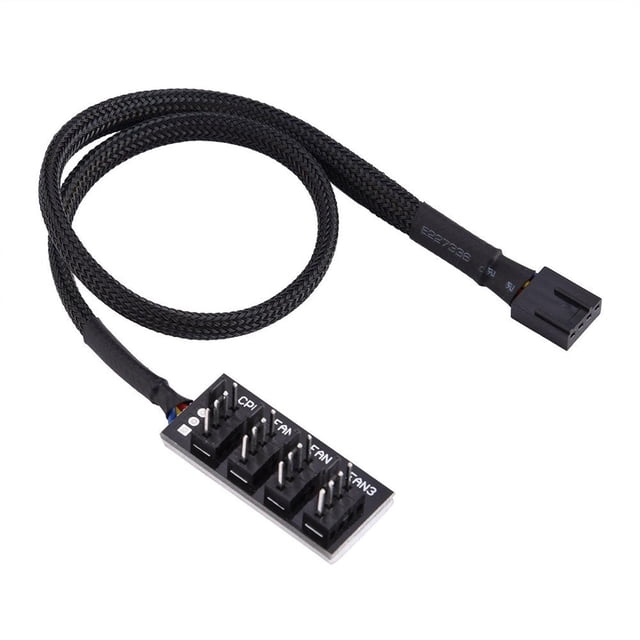 Concentrador PWM de 4 Pines Adaptador Multidivisor Potencia para Ventilador de Caja y CPU
