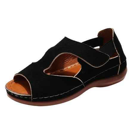

FAVIPTComfortable Orthopedic Sandals Thong Dressy T-Strap Orthotic Casual Summer Beach Sandals Women s Orthopedic Sandals with Arch Support Summer Low Wedge Walking Orthotic Flip Flops