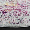 thumbnail image 3 of SAFAVIEH Round Rug 6'7" - Evoke Collection - Traditional Design, Ivory & Fuchsia, Non-Shedding & Easy Cleaning, Ideal for Living Room, Bedroom, Dining Space, 3 of 11