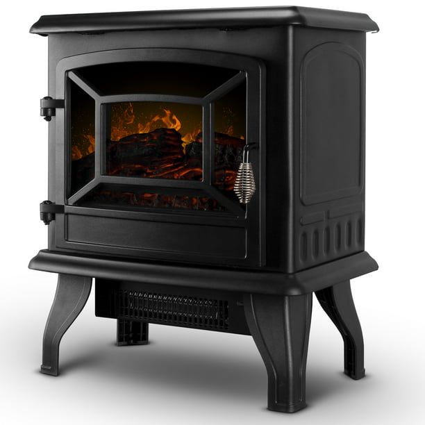 Della 17 Freestanding Electric, Electric Portable Fireplace Heaters