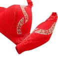 thumbnail image 3 of Bigersell Push up Bras for Women Plus Size Deals No Show Bras for Women Push-Up Bra Style B856 V-Neck Padded Bras Hook and Eye Bra Closure Women Size Bras for Older Women Red 40, 3 of 7