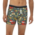 thumbnail image 2 of Salouo Cute Animal Forest Pattern Men's Boxer Briefs, Soft & Breathable Underwear Elastic Waistband Briefs for Men,1-Pack, 2 of 7