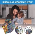thumbnail image 1 of Adult And Children Educational Holiday Gift Irregular Puzzle Wooden Taste, 1 of 8