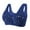 Blue, variant on Ohufall Bras for Women Wireless Front Closure Bras Plus Size Printed Push up Bra Full Coverage Comfort Underwear with Thin Cup, 38B/C-50B/C