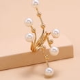 thumbnail image 4 of UDIYO Opening Ring Exaggerated Double Layer Faux Pearl Branch Women Ring Fashion Jewelry, 4 of 7
