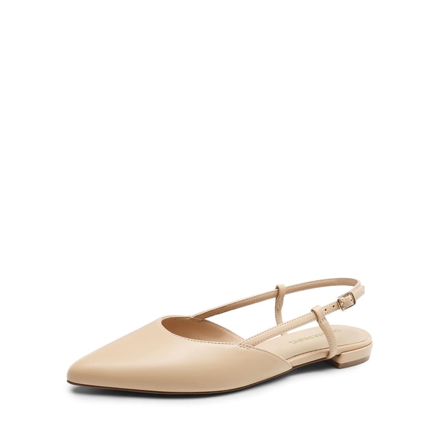 Zapatos DREAM PAIRS Flats Slingback Punta Fina Talla 6 Nude