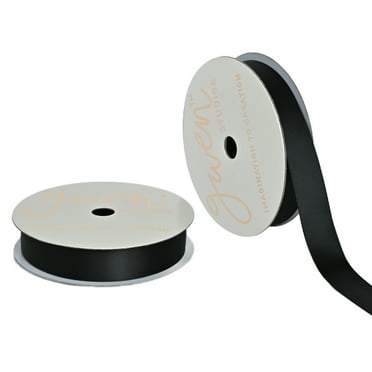 Gwen Studios 5/8" Black Satin Ribbon, 7 Yards